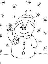Snowman Free Coloring pages Christmas.gif
